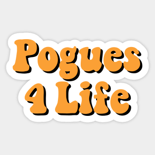 Orange Pogues 4 Life / P4L Sticker